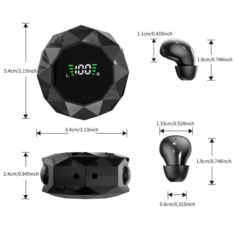 MSHUKCOE Mini Wireless Sleep Earbuds for Side Sleepers, Bluetooth 6.0 In-Ear Headphones with Noise Reduction,Ultra Small Hidden Earphones, Comfortable Fit for Long Wear & Deep Sleep&Work
